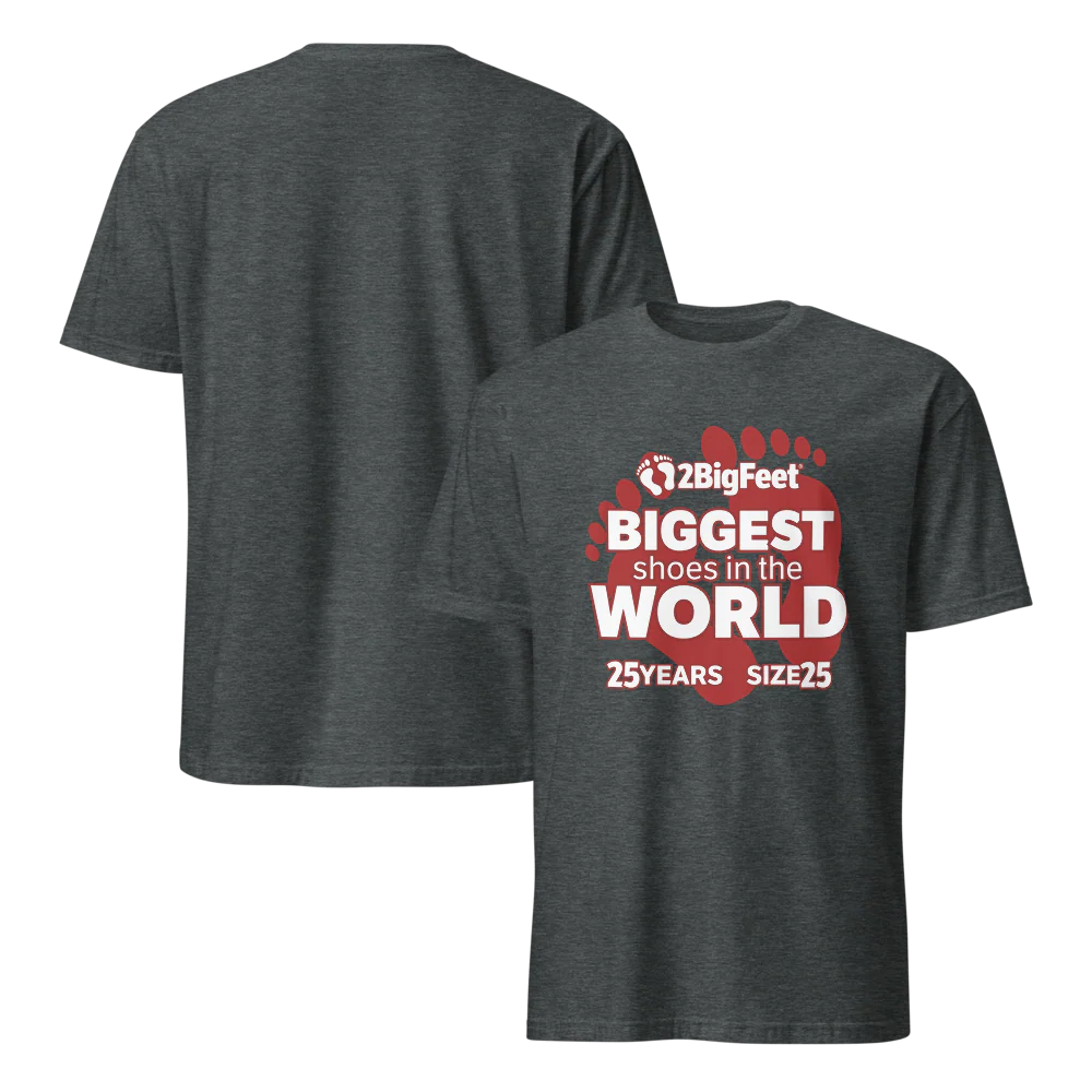 2BigFeet 25th Anniversary T-Shirt - Dark Heather Grey - Image 3