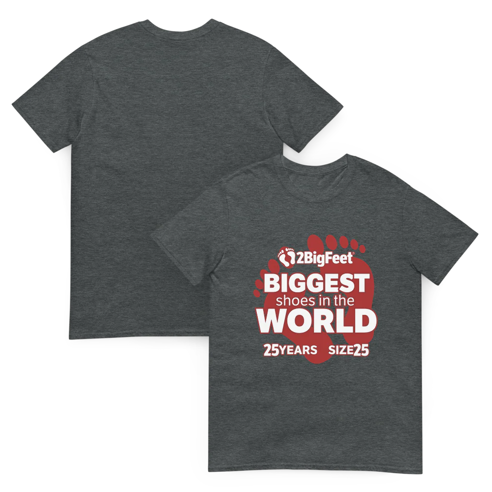 2BigFeet 25th Anniversary T-Shirt - Dark Heather Grey - Image 4