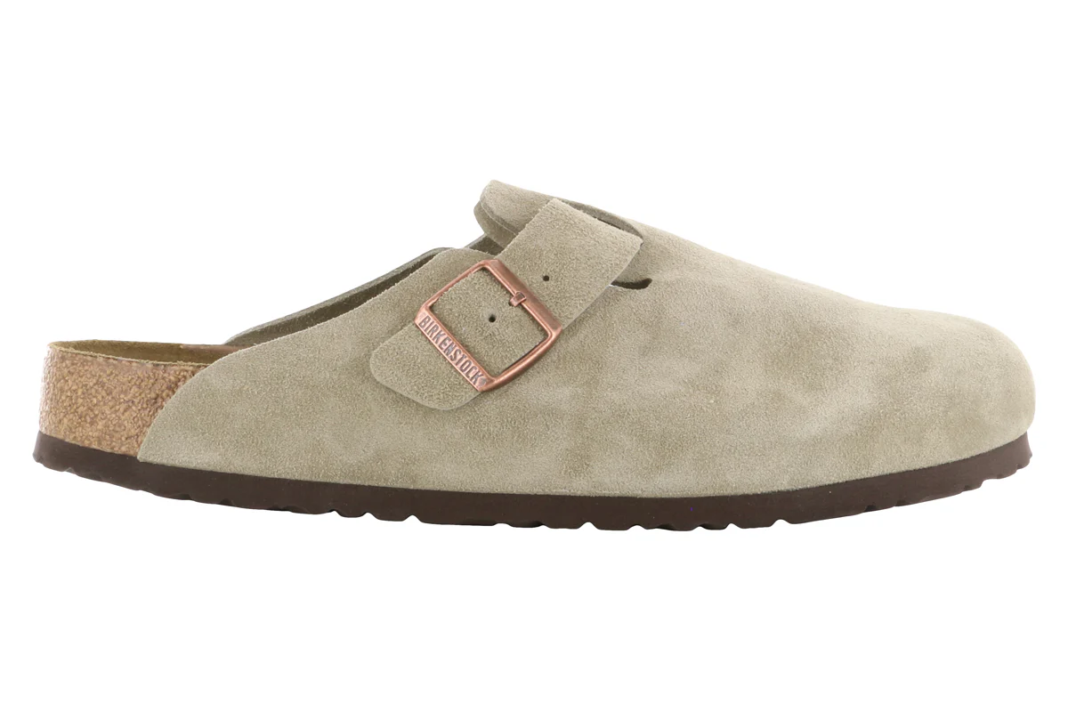 Birkenstock Boston Soft Footbed Suede Leather Taupe - Image 3
