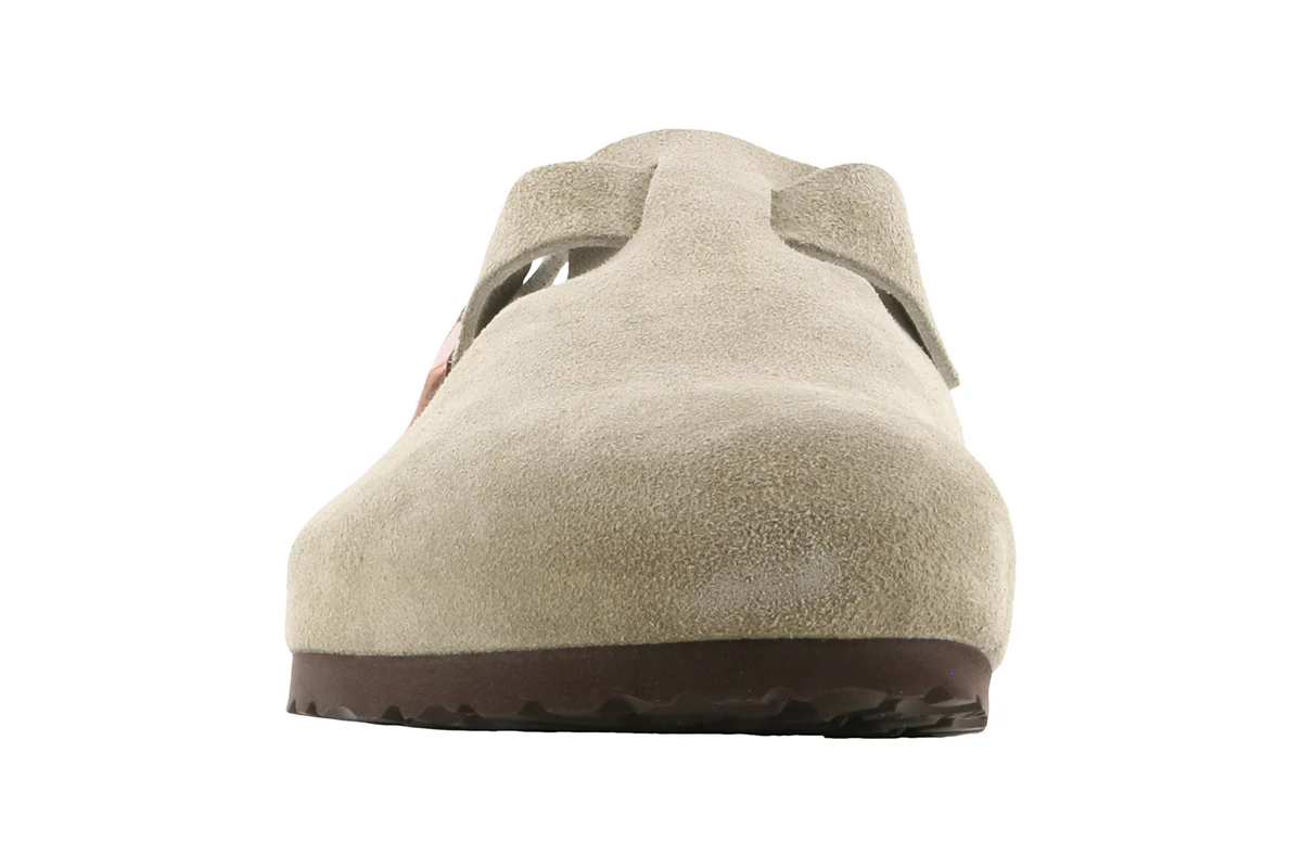 Birkenstock Boston Soft Footbed Suede Leather Taupe - Image 4