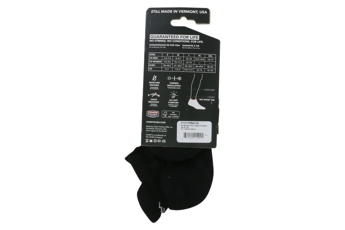 Darn Tough New Element No Show Socks Black - Image 3