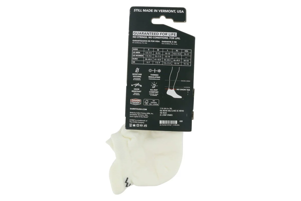 Darn Tough New Element No Show Socks White - Image 3