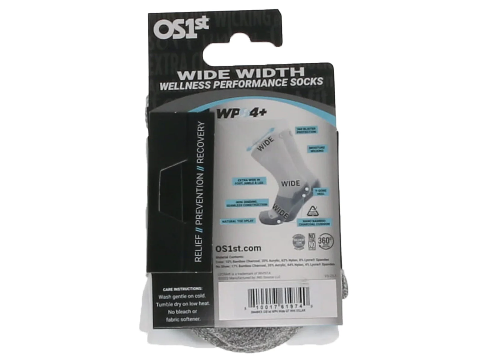 OS1st WP4 Wellness Performance Quarter Socks Wide White - Image 3