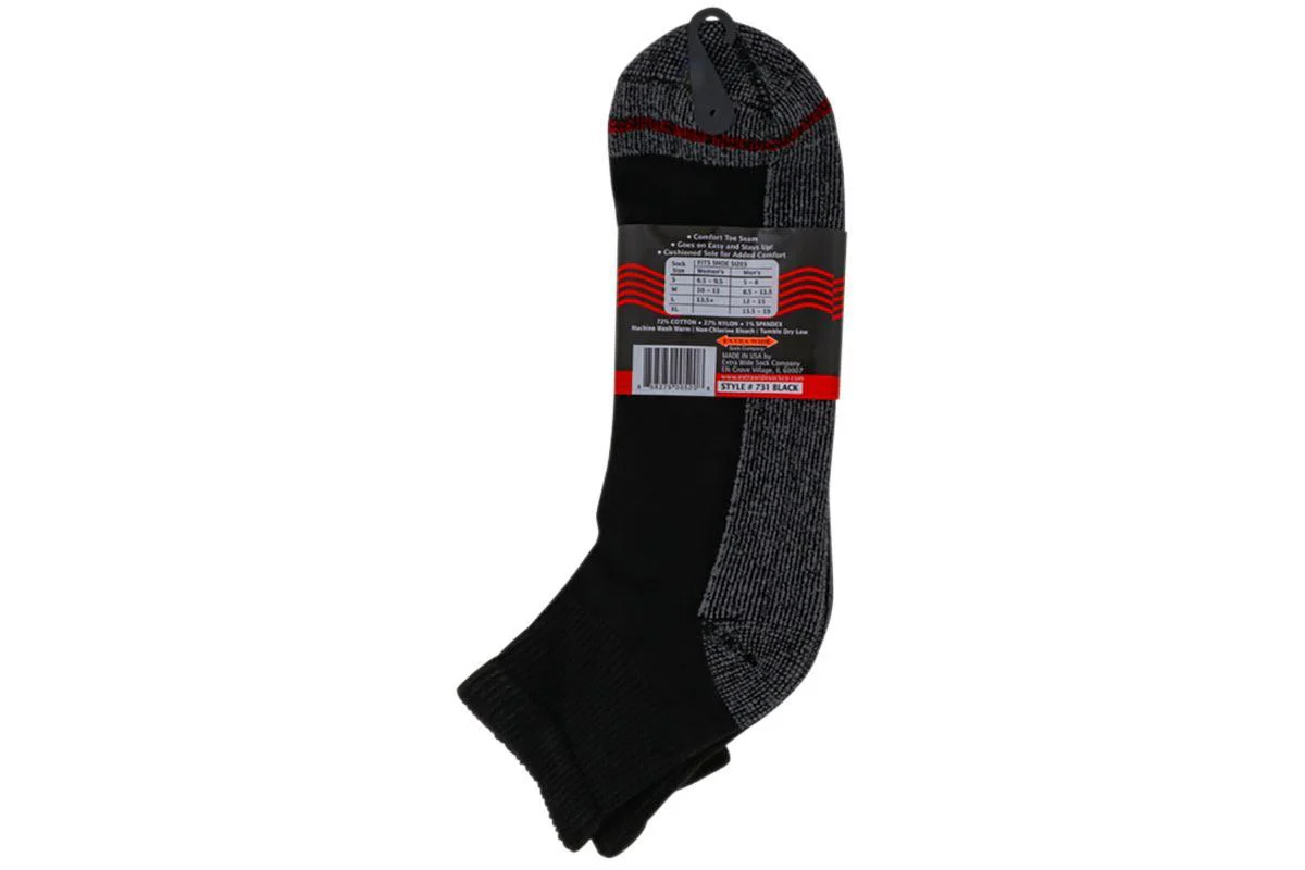 Socks Loose Fit Quarter Black - Image 3