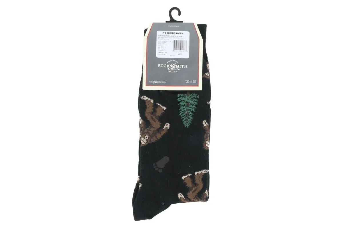 Socksmith Bigfoot Crew Fun Socks Black - Image 3