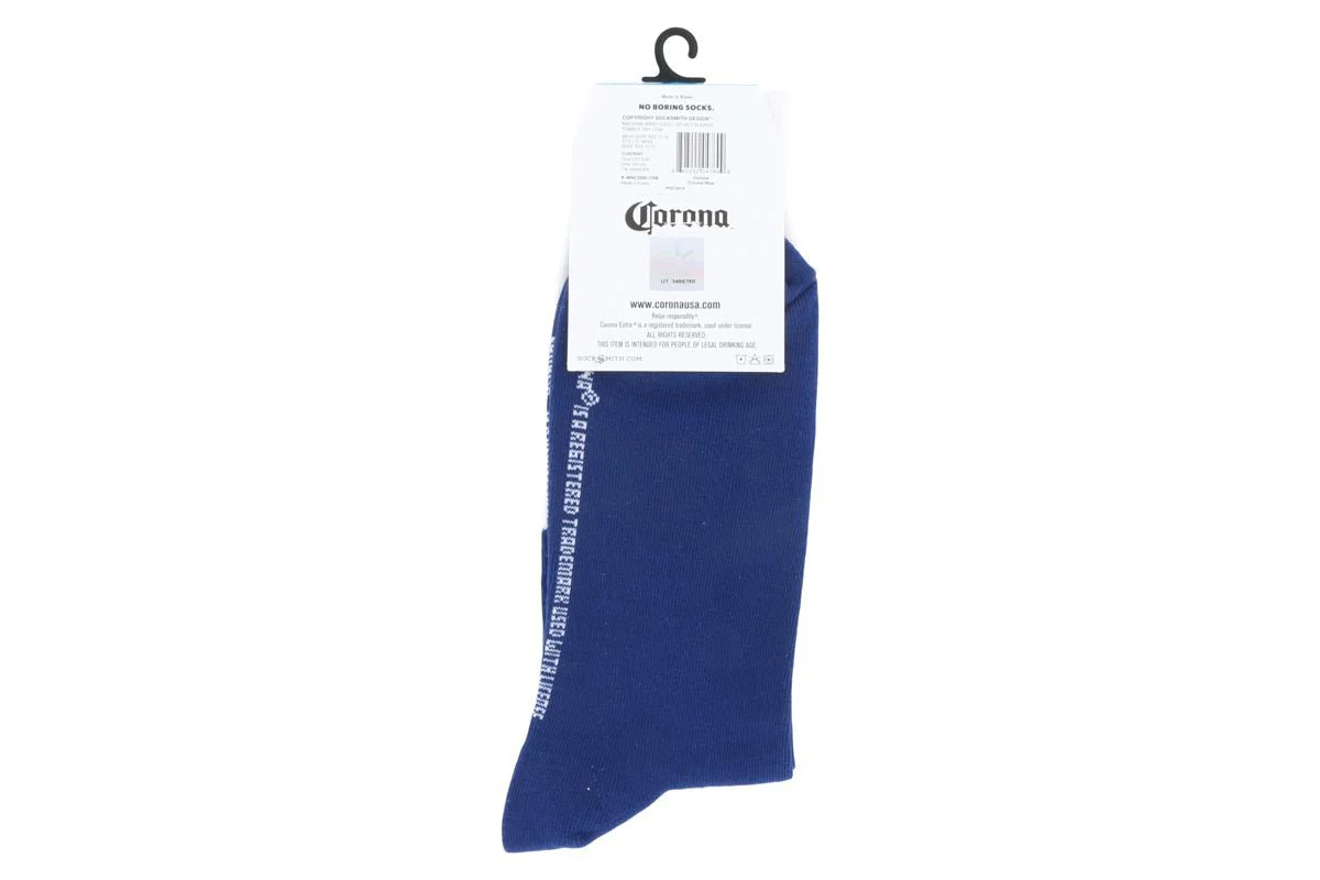 Socksmith Corona Crew Fun Socks Blue - Image 3