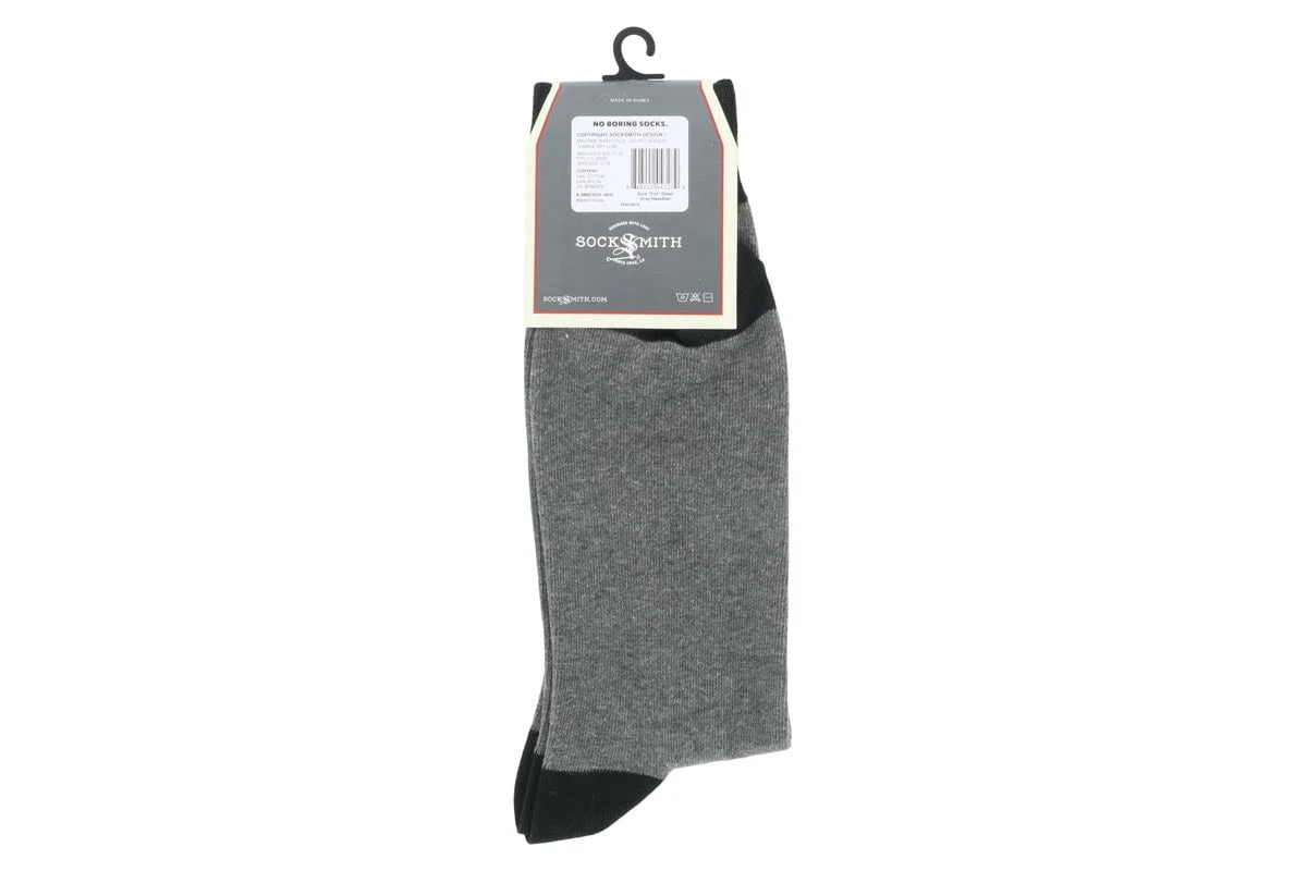 Socksmith Zero "Fox" Given Crew Fun Socks Grey - Image 3