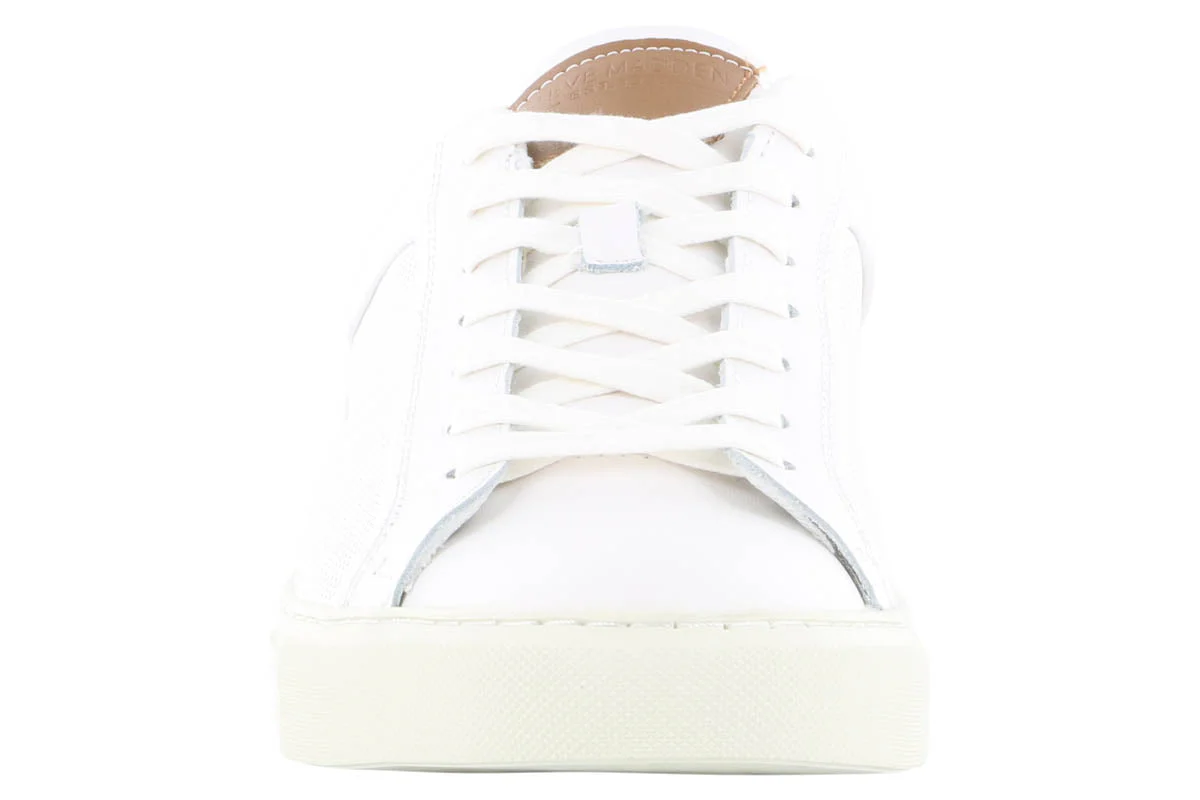 Steve Madden Finneas White Leather Sneaker - Image 4