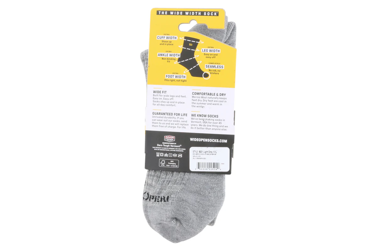 Wide Open Micro Crew Sock Grey - Image 3