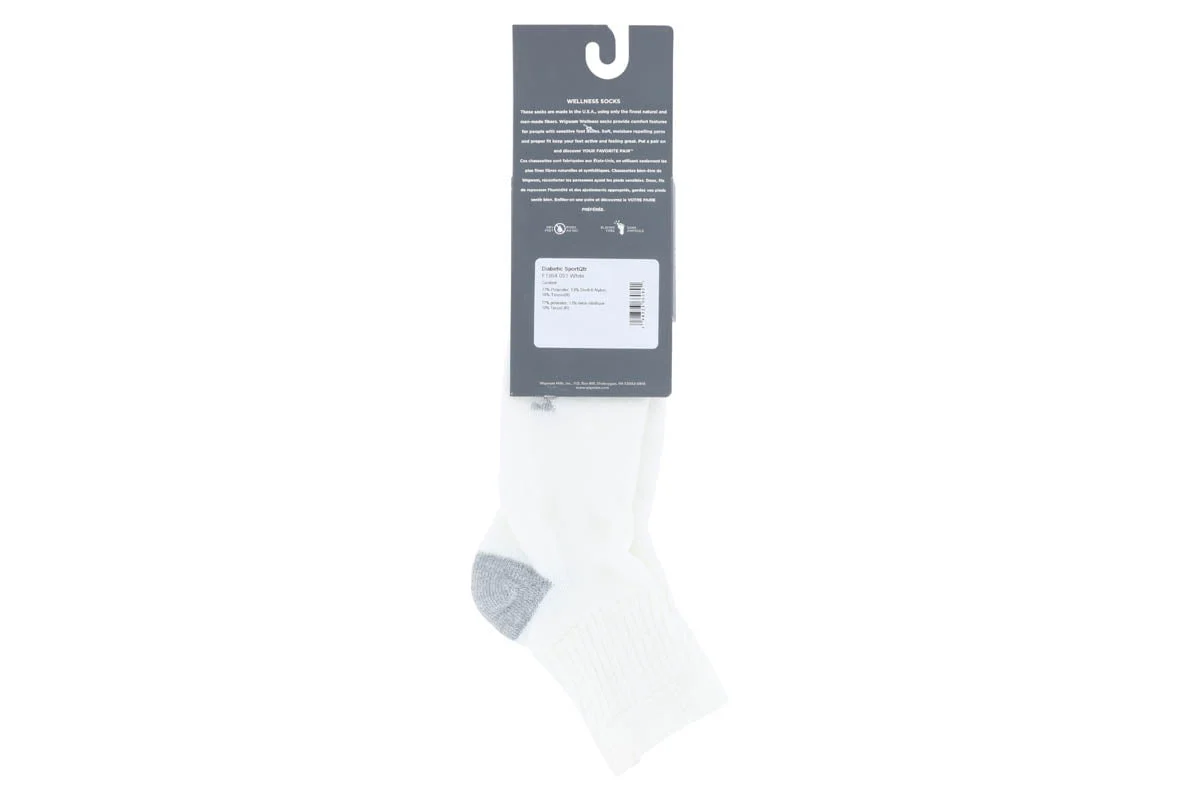Wigwam Diabetic Sport Quarter Sock White - Image 3