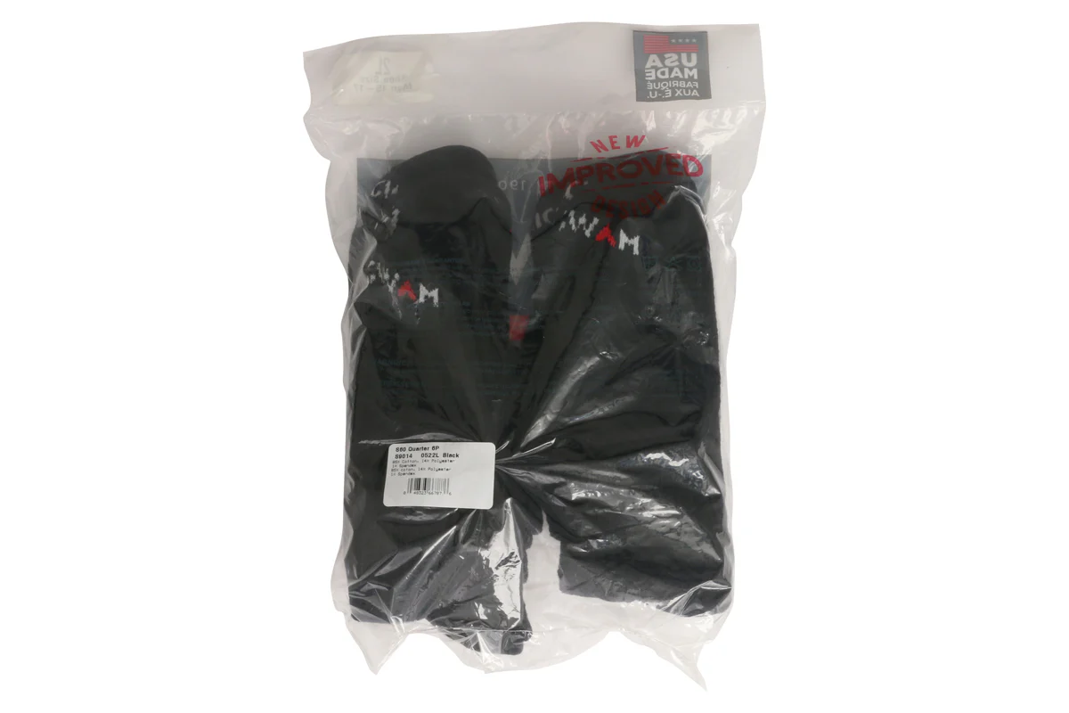 Wigwam Super 60 Quarter 6 Pack Socks Black - Image 3
